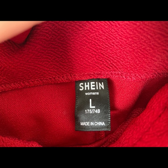 Red Shein Ruffle Pants - Picture 2 of 4